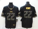 Tennessee Titans #22 Henry Black Golden Edition Stitched Jersey