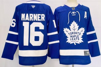 Toronto Maple Leafs #16 Marner Blue stitched hockey jersey