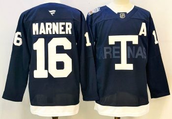 Toronto Maple Leafs #16 Marner Navy stitched hockey jersey