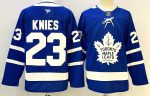 Toronto Maple Leafs #23 Knies Blue stitched hockey jersey