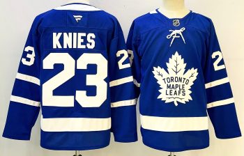 Toronto Maple Leafs #23 Knies Blue stitched hockey jersey