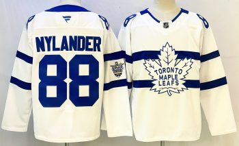 Toronto Maple Leafs #88 Nylander White stitched hockey jersey (2)
