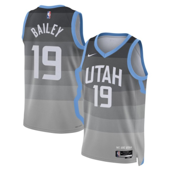 Utah Jazz #19 Ace Bailey Gray 2025-26 City Edition Swingman