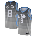 Utah Jazz #8 Isaiah Collier Gray Nike 2025-26 City Edition Swingman