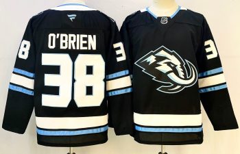 Utah Mammoth #38 O'Brien Black stitched hockey jersey