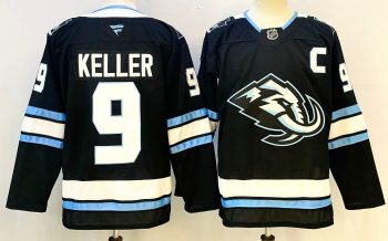 Utah Mammoth #9 Keller Black stitched hockey jersey