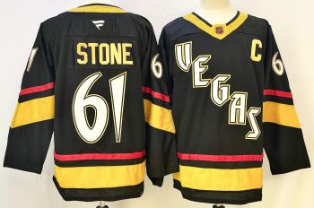 Vegas Golden Knights #61 Stone Black stitched hockey jersey
