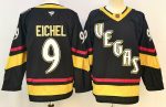 Vegas Golden Knights #9 Eichel Black stitched hockey jersey
