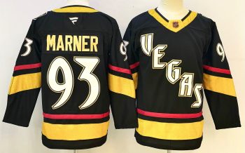 Vegas Golden Knights #93 Marner Black stitched hockey jersey