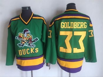 Vintage Anaheim Ducks #33 GOLDBERG Stitched Green Hockey Jersey