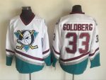 Vintage Anaheim Ducks #33 GOLDBERG Stitched White Hockey Jersey