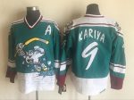 Vintage Anaheim Ducks #9 KARIYA Stitched Teal Hockey Jersey (2)