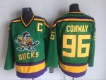 Vintage Anaheim Ducks #96 CONWAY Stitched Green Hockey Jersey