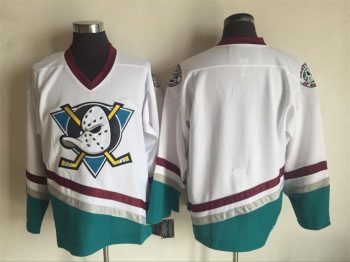 Vintage Anaheim Ducks Stitched White Hockey Jersey