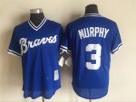 Vintage Atlanta Braves #3 Dale Murphy Stitched Royal Blue Mesh Baseball Jersey Throwback Edition