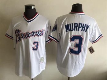Vintage Atlanta Braves #3 Dale Murphy Stitched White Baseball Jersey Throwback Edition