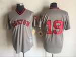 Vintage Boston Red Sox #19 Fred Lynn Stitched Gray Baseball Jersey Throwback Edition
