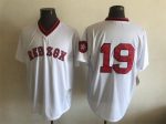 Vintage Boston Red Sox #19 Fred Lynn Stitched White Baseball Jersey Throwback Edition
