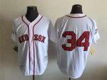 Vintage Boston Red Sox #34 Pedro Martinez Stitched White Pinstripe Baseball Jersey Throwback Edition