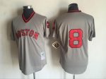 Vintage Boston Red Sox #8 Carl Yastrzemski Stitched Gray Baseball Jersey Throwback Edition