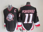 Vintage Buffalo Sabres #11 PERREAULT Stitched Black Hockey Jersey