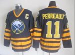 Vintage Buffalo Sabres #11 PERREAULT Stitched Royal Blue Hockey Jersey