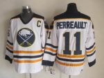 Vintage Buffalo Sabres #11 PERREAULT Stitched White Hockey Jersey