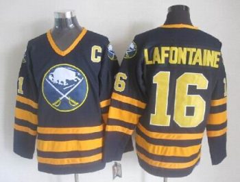 Vintage Buffalo Sabres #16 LAFONTAINE Stitched Royal Blue Hockey Jersey