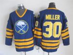 Vintage Buffalo Sabres #30 MILLER Stitched Royal Blue Hockey Jersey