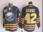 Vintage Buffalo Sabres #42 GERBE Stitched Royal Blue Hockey Jersey