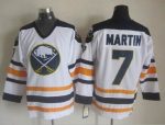 Vintage Buffalo Sabres #7 MARTIN Stitched White Hockey Jersey