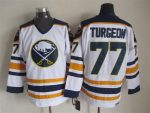 Vintage Buffalo Sabres #77 TURGEON Stitched White Hockey Jersey