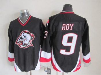 Vintage Buffalo Sabres #9 ROY Stitched Black Hockey Jersey