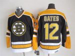 Vintage CCM Boston Bruins #12 OATES Stitched Black Hockey Jersey