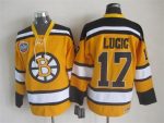 Vintage CCM Boston Bruins #17 LUCIC Stitched Gold Hockey Jersey