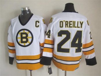 Vintage CCM Boston Bruins #24 O'REILLY Stitched White Hockey Jersey (2)