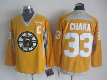 Vintage CCM Boston Bruins #33 CHARA Stitched Gold Hockey Jersey (2)