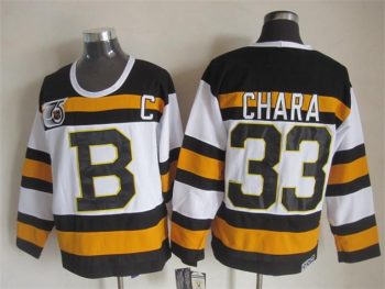 Vintage CCM Boston Bruins #33 CHARA Stitched White Hockey Jersey (3)
