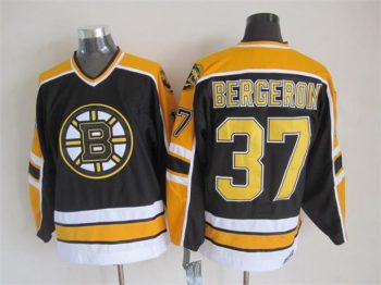 Vintage CCM Boston Bruins #37 BERGERON Stitched Black Hockey Jersey