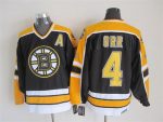 Vintage CCM Boston Bruins #4 ORR Stitched Black Hockey Jersey (3)