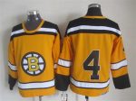 Vintage CCM Boston Bruins #4 ORR Stitched Gold Hockey Jersey (2)