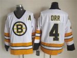 Vintage CCM Boston Bruins #4 ORR Stitched White Hockey Jersey (2)