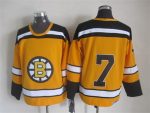 Vintage CCM Boston Bruins #7 Stitched Gold Hockey Jersey