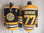 Vintage CCM Boston Bruins #77 BOURQUE Stitched Black Hockey Jersey (2)