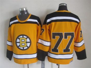 Vintage CCM Boston Bruins #77 Stitched Gold Hockey Jersey