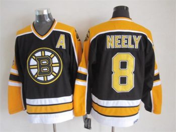 Vintage CCM Boston Bruins #8 NEELY Stitched Black Hockey Jersey (3)