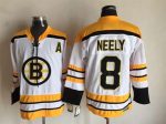 Vintage CCM Boston Bruins #8 NEELY Stitched White Hockey Jersey (3)
