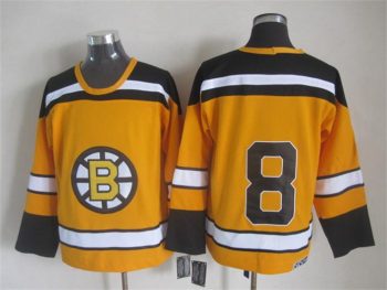 Vintage CCM Boston Bruins #8 Stitched Gold Hockey Jersey