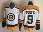 Vintage CCM Boston Bruins #9 BUCYK Stitched White Hockey Jersey