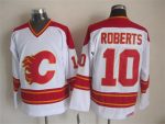 Vintage Calgary Flames #10 ROBERTS Stitched White Hockey Jersey